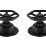JUEGO DE 2 MANERALES PARA REGADERA, VOLANTE, NEGRO, TÚBIG   46880