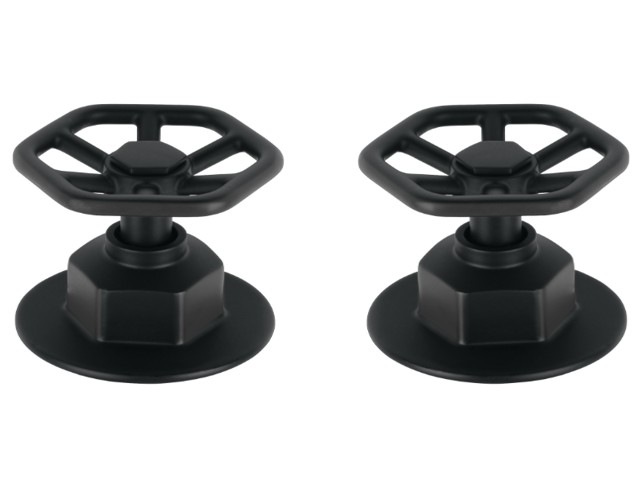 JUEGO DE 2 MANERALES PARA REGADERA, VOLANTE, NEGRO, TÚBIG   46880