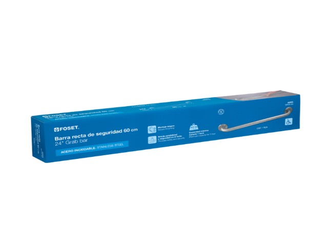 BARRA RECTA DE SEGURIDAD, ACERO INOXIDABLE, 60CM, FOSET 46885 - Image 2