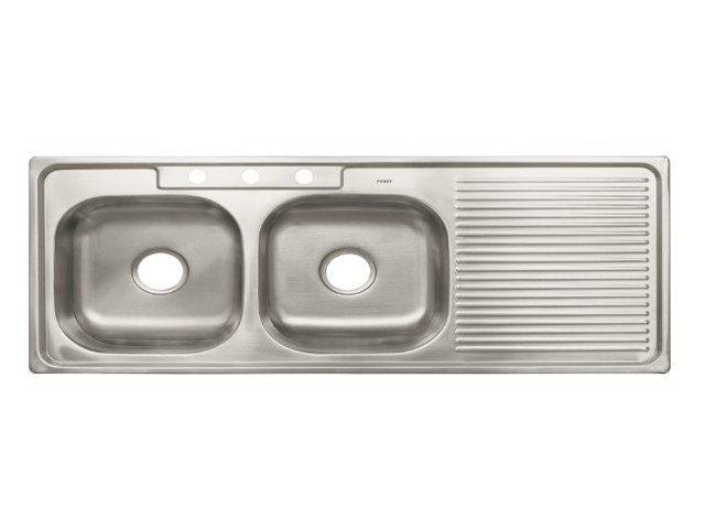 TARJA DE EMPOTRAR 120X50CM DOBLE TINA IZQUIERDA, FOSET BASIC   47022