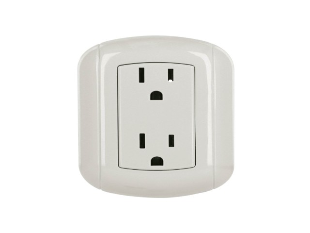 CONTACTO DE SOBREPONER DÚPLEX 2 POLOS+ TIERRA, ABS, VOLTECK  47350