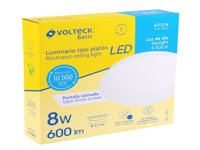 LUMINARIO DE LED 8 W TIPO PLAFÓN LUZ DE DÍA, VOLTECK 47374 - Image 3