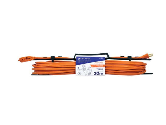 EXTENSIÓN ELÉCTRICA DE USO RUDO 20 M 2X16 AWG, VOLTECK 48049 - Image 2