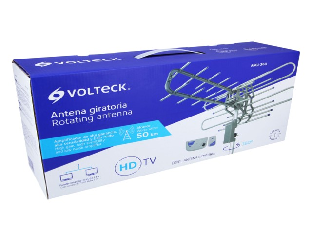 ANTENA AÉREA PARA HD TV, GIRATORIA 360°, 20 DB, VOLTECK 48115 - Image 2