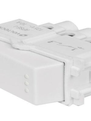 INTERRUPTOR SENCILLO, LÍNEA ITALIANA, COLOR BLANCO, VOLTECK  48132
