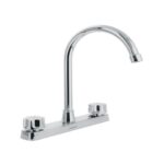 MEZCLADORA 8' FREGADERO, ABS, CUELLO CURVO, HEXAGONAL, BASIC   48193