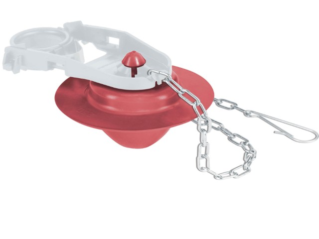 SAPO 2′ PARA WC, SILICONA RÍGIDA, CADENA INOXIDABLE, FOSET   48289