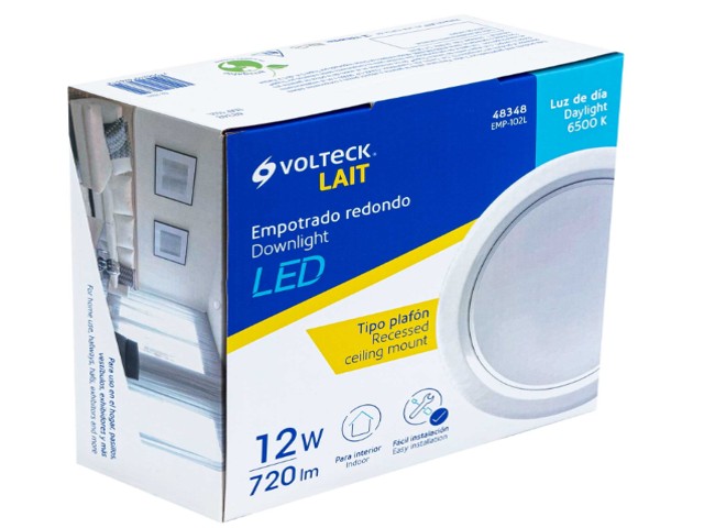LUMINARIO LED EMPOTRABLE 12 W 6500 K, REDONDO, VOLTECK 48348 - Image 3