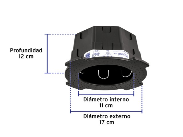 BOTE INTEGRAL DE 12 CM, ARO INTERNO DE 11 CM, VOLTECK 48371 - Image 2