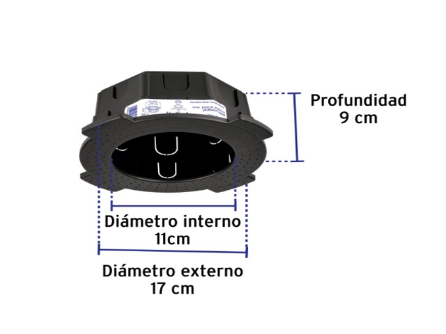 BOTE INTEGRAL DE 8 CM, ARO INTERNO DE 11 CM, VOLTECK 48373 - Image 2