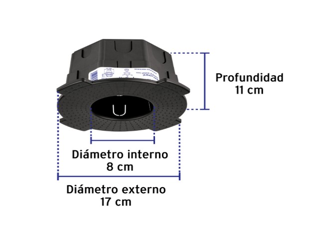 BOTE INTEGRAL DE 10 CM, ARO INTERNO DE 8 CM, VOLTECK 48374 - Image 2