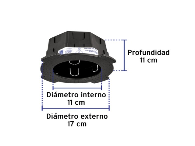 BOTE INTEGRAL DE 10 CM, ARO INTERNO DE 11 CM, VOLTECK 48375 - Image 2