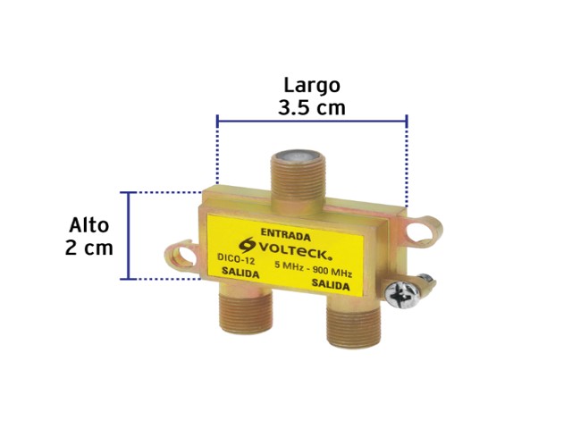 DIVISOR COAXIAL DE 1 ENTRADA Y 2 SALIDAS, VOLTECK 48475 - Image 2