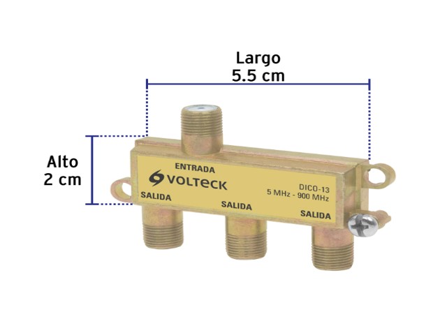 DIVISOR COAXIAL DE 1 ENTRADA Y 3 SALIDAS, VOLTECK 48476 - Image 2