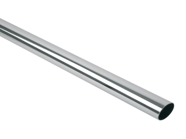 TUBO REDONDO PARA CLÓSET, 3.0 M, ACERO CROMADO, HERMEX   48974
