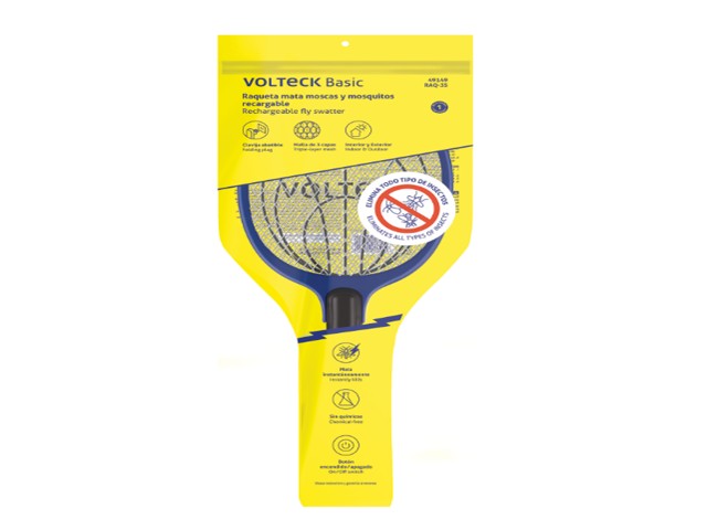 RAQUETA MATA MOSCAS Y MOSQUITOS, RECARGABLE, VOLTECK BASIC 49149 - Image 2