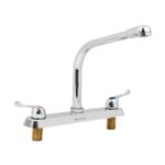 MEZCLADORA 8' FREGADERO CROMO, CUELLO COBRA, PALANCA, BASIC   49191