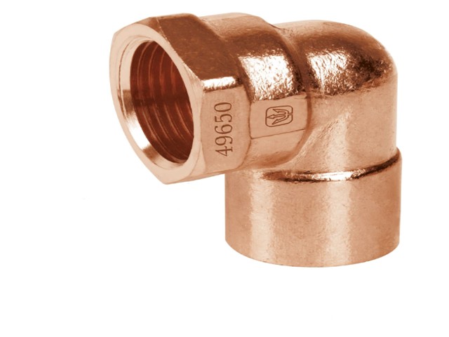 CODO 1/2 X 90° COBRE, ROSCA INTERIOR FOSET    48650