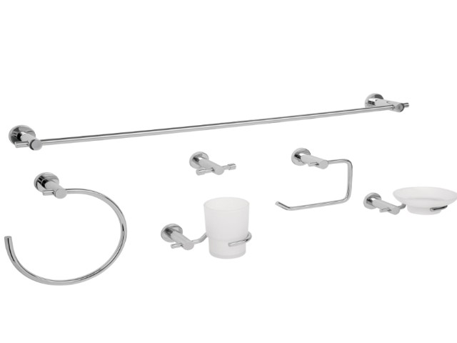 JUEGO DE 6 ACCESORIOS PARA BAÑO ACABADO CROMO, FOSET ELEMENT   49681