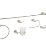 JUEGO DE 6 ACCESORIOS PARA BAÑO ACABADO SATÍN, FOSET ELEMENT   49682