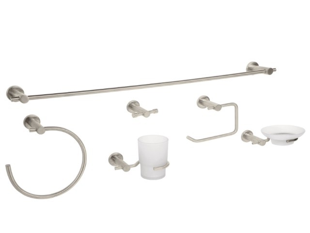 JUEGO DE 6 ACCESORIOS PARA BAÑO ACABADO SATÍN, FOSET ELEMENT   49682