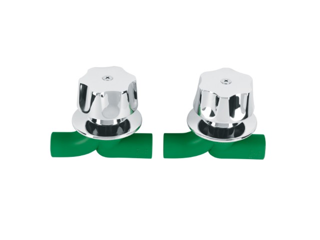 JUEGO DE 2 LLAVES DE EMPOTRAR PPR 1/2′ CON MANERALES, FOSET   49828