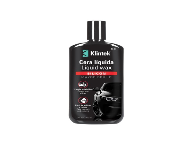 CERA LÍQUIDA DE SILICÓN PARA AUTO, 473 ML, KLINTEK 57088