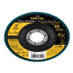 DISCO LAMINADO 4-1/2', GRANO 40 CENTRO 7/8', FIBRA, PRETUL   22350