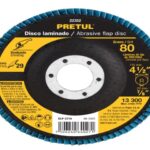 DISCO LAMINADO 4-1/2', GRANO 80 CENTRO 7/8', FIBRA, PRETUL    22352