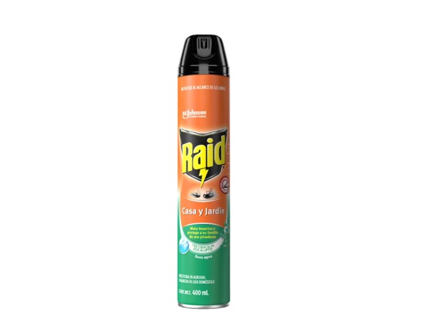 INSECTICIDA RAID CASA Y JARDIN AEROSOL GDE.305 G.430ML.   2431