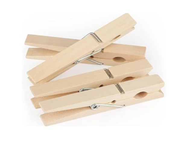 PAQUETE DE PINZAS DE MADERA P/ROPA 50 PZSA.     2757