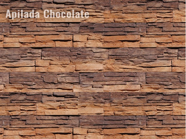FACHALETA DE PIEDRA APILADA CHOCOLATE, CAJA CON 1 M2   3083