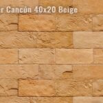 FACHALETA DE PIEDRA INTERCANCUN BEIGE 40 X 20 CM, CAJA   3120