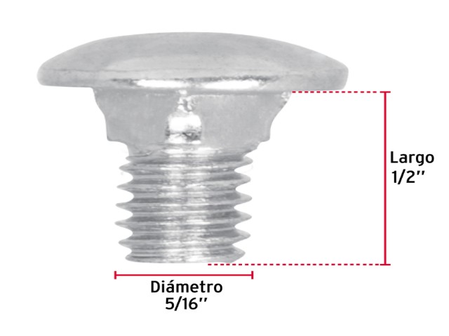 TORNILLO TIPO COCHE GALVANIZADO, 5/16 X 1/2` POR PIEZA 44718XP - Image 2