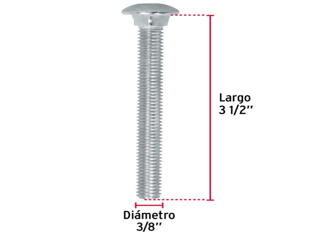 TORNILLO TIPO COCHE GALVANIZADO, 3/8 X 3 1/2` POR PIEZA 44735XP - Image 2