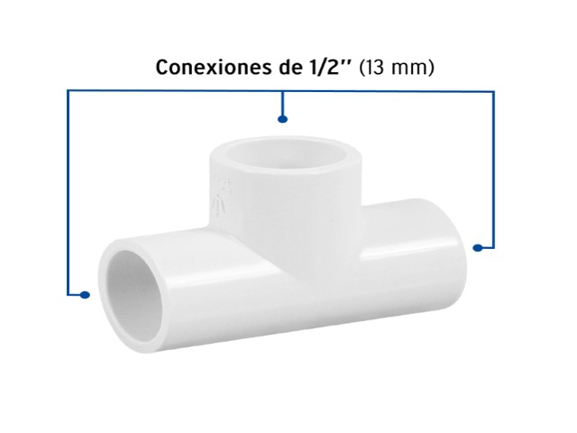 TEE 1/2 PVC HIDRAULICO FOSET 45420 - Image 2