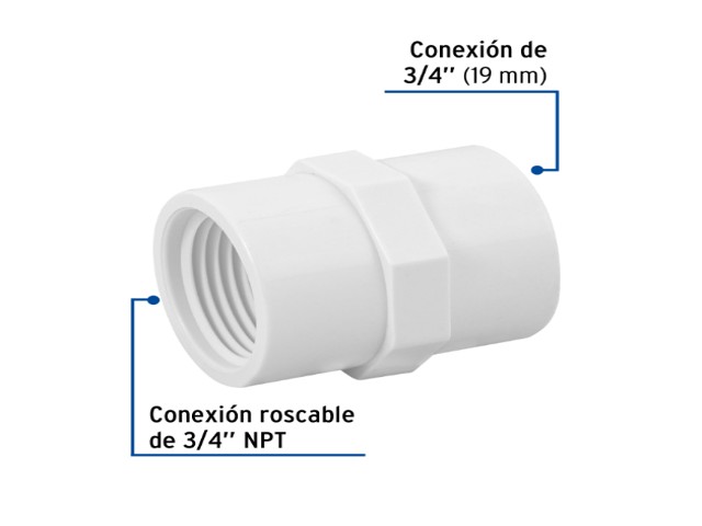 ADAPTADOR HEMBRA DE PVC 3/4', FOSET 45433 - Image 2