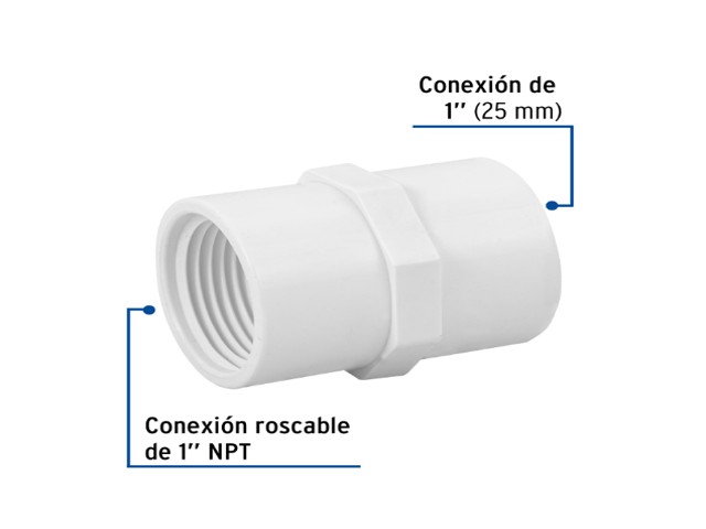 ADAPTADOR HEMBRA DE PVC 1', FOSET 45434 - Image 2