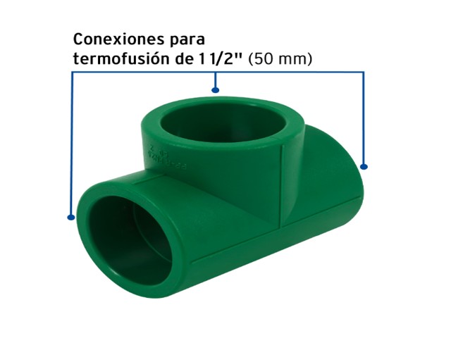 TEE SENCILLA DE PPR 1-1/2', FOSET 45466 - Image 2