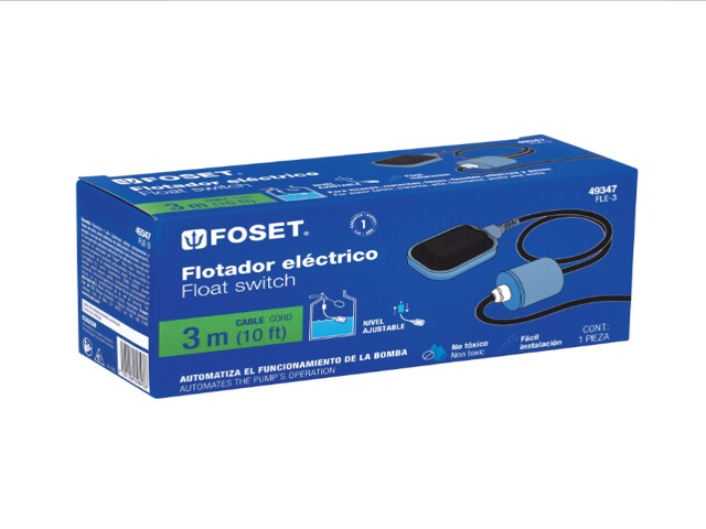 FLOTADOR ELÉCTRICO CON CABLE DE 3 M, 10 A, FOSET 49347 - Image 2