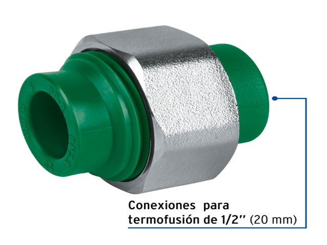 TUERCA UNIÓN PPR, TUERCA LATÓN, 1/2', FOSET 49810 - Image 2