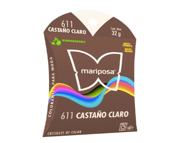 COLORANTE MARIPOSA COLOR `CASTAÑO CLARO` 611