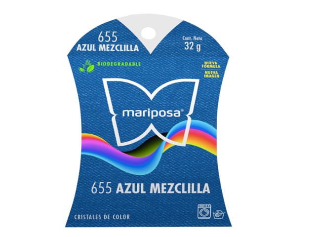 COLORANTE MARIPOSA COLOR `AZUL MEZCLILLA`  655