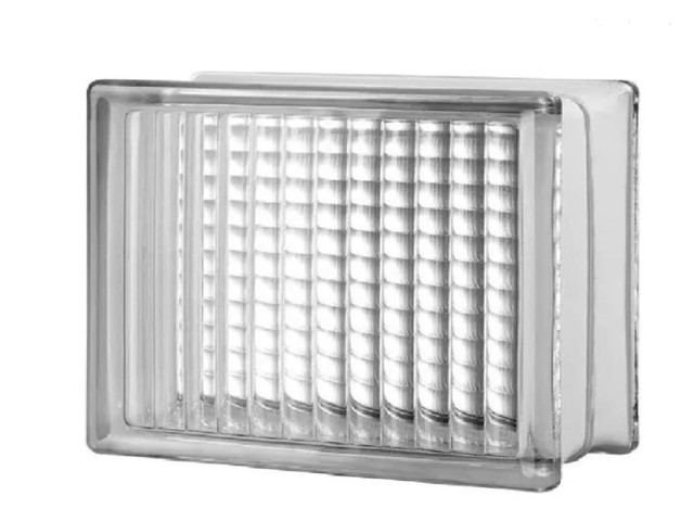 VIDRIO BLOCK TRANSPARENTE CRUZADO 19 X 19   CRUZADO