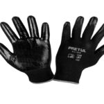 GUANTES DE NYLON RECUBIERTOS DE NITRILO, G, PRETUL     20028