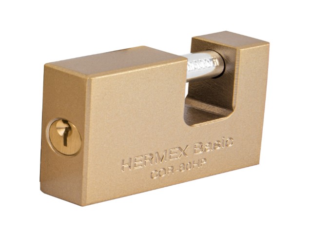CANDADO ANTIPALANCA 80 MM CUERPO DE HIERRO, HERMEX BASIC   22517