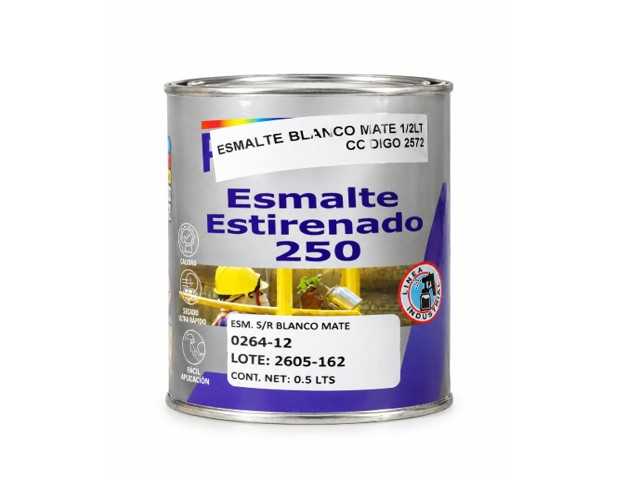 ESMALTE COLOR BLANCO MATE 1/2 L.    2572