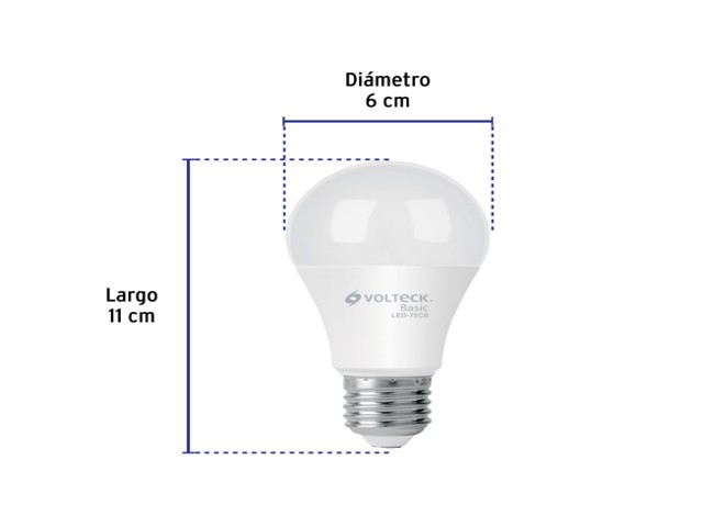 FOCO LED 10W (75W) A19, 3000K BLANCA CÁLIDA, 950 LM, BASIC 28064 - Image 2