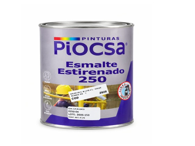 GALON DE ESMALTE 4 LT. COLOR BLANCO PIOCSA   2929
