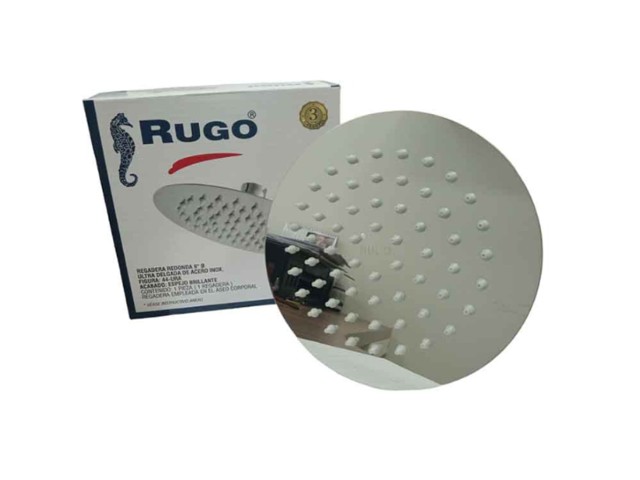 REGADERA REDONDA 6″ DE ACERO INOXIDABLE ACABADO ESPEJO RUGO  44URA